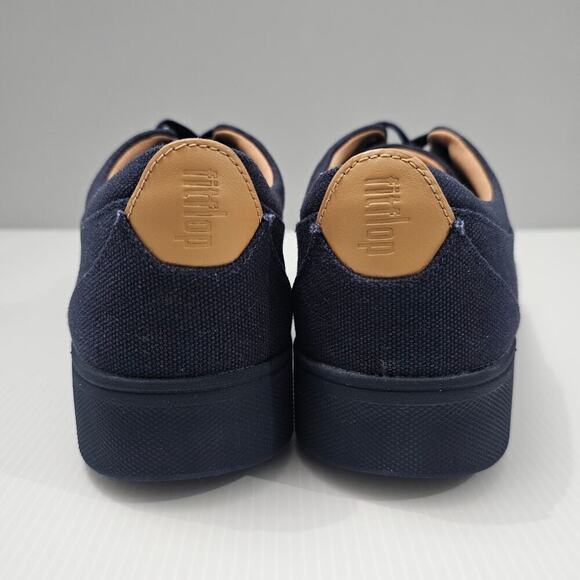 NEW Fitflop Rally Sneaker Trainer Casual Midnight Navy Canvas Size 11 - Picture 8 of 14